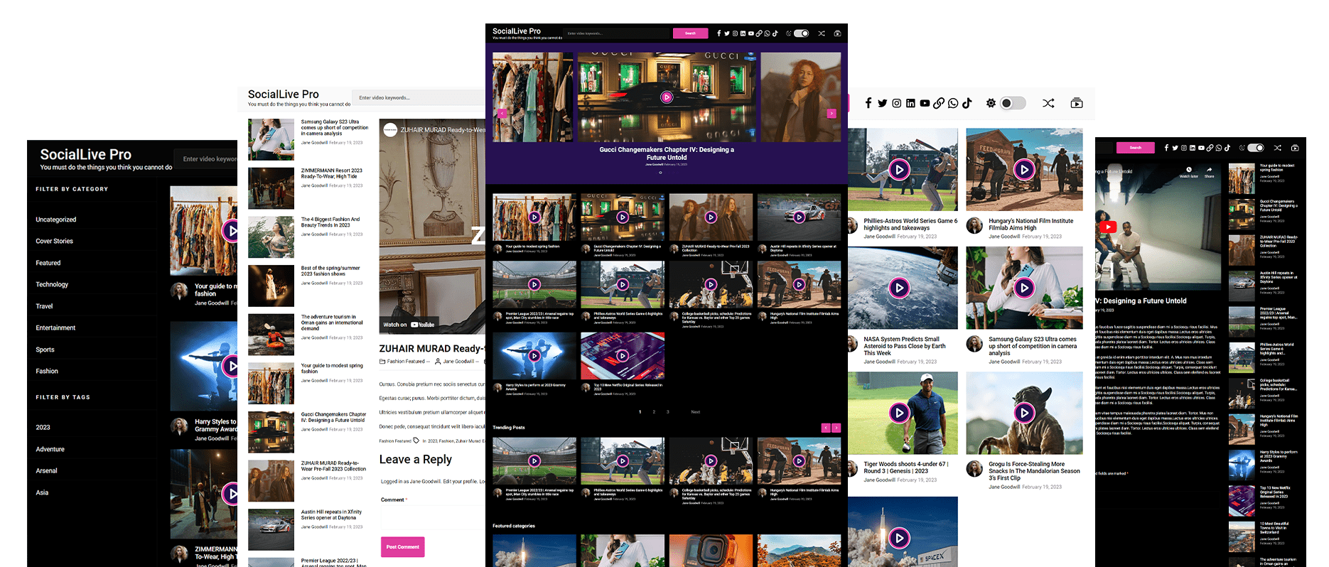 SocialLive Pro Multiple Demos